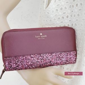 BEAUTIFUL NWT KATE SPADE NEDA GRETA COURT CHERRYWOOD GLITTER